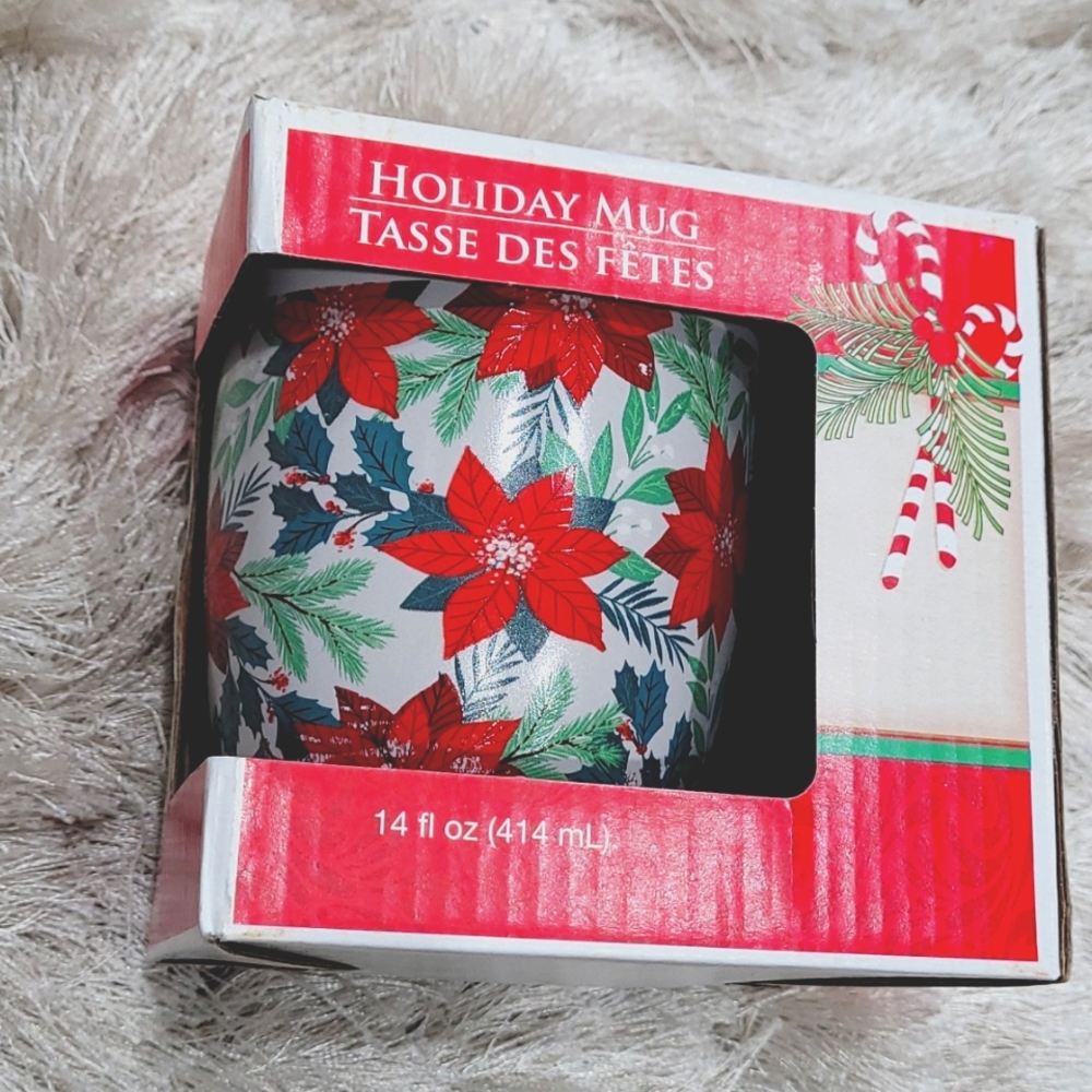 Holiday Mug with Stars, "Tasse Des Fetes" 14 OZ